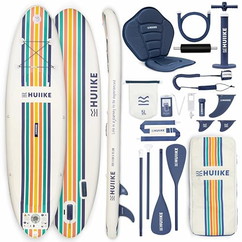 HUIIKE Paddle Gonflable Adulte 10' et Jusqu'à 130 kg, Accessoires Inclus