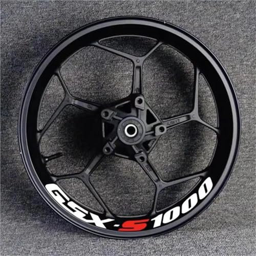 SNWDBH Motorrad-Radnaben-Felgenaufkleber Für Suzuki GSXS1000 GSX-S 1000 R GSXS/1000/R/S1000/S, Reflektierender Aufkleber, Felgenstreifenband Felgenaufkleber vorne und hinten(Farbe 6)