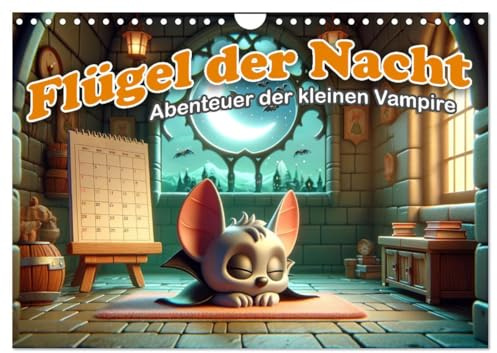 Flügel der Nacht: Abenteuer der kleinen Vampire (Wandkalender 2026 DIN A4 quer), CALVENDO Monatskalender: Magische Vampir-Abenteuer das ganze Jahr. (CALVENDO Spass)