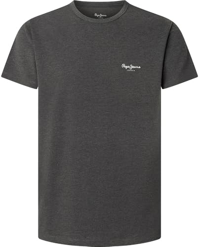 Pepe Jeans Herren Original Basic 3N T-Shirt, Grau (Dark Grey Marl), XL, Grau (Dunkelgrau meliert), XL