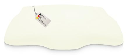 DUKAL | Bezug für Derila (Queensize) Memory Foam Kopfkissen | 30 x 50 cm | aus hochwertigem DOPPEL-Jersey | 100% Baumwolle | Farbe: perlweiss