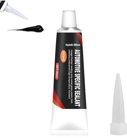 50ml Windscreen Sealant,Waterproof Glue,Car Door Seal Glue,Black Sealant,Car Door Seal Gl/ue,Headlight S/ealant,C/ar Rubber Sea/l Restorer,C/ar S/ealing Strip Adhesive,Black Silicone Sea/lant
