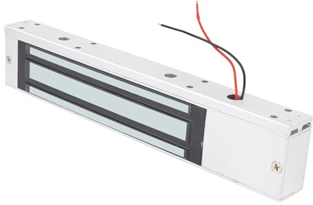 Hamwesh 280 Kg Elektrisches Magnetschloss, 600 Lbs Haltekraft, Aluminiumlegierung, Regensicher, Geräuschlos, für Feuerfeste Türen aus Holz, Metall und Glas, mit Einfacher Installation für die