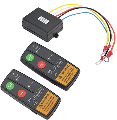 Set di Controller per Verricello Universale Compatto con Indicatori Luminosi, Portata di 75 Piedi per Auto, Camion, ATV, 2 Telecomandi