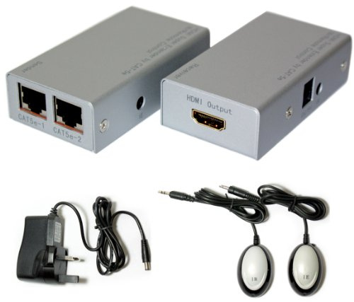 Loops HDMI & IR Control Over CAT5e/CAT6 Extender/Sender Balun Kit - Full HD @ 30m - RJ45