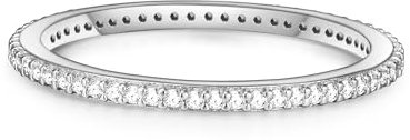Glanzstücke München Damen-Ring Sterling Silber Zirkonia weiß - Memory Ring Stapel-Ring filigran, Silber Gr. 52 (16.6)