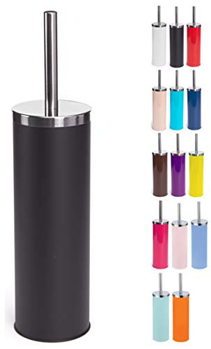 MSV Stainless Steel Toilet Brush, Stainless-Steel, Black, 30 x 20 x 15 cm