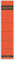 Leitz 1643 Rückenschilder für Standard-Ordner, selbstklebend, kurz, schmal (50er Sparpack, rot)