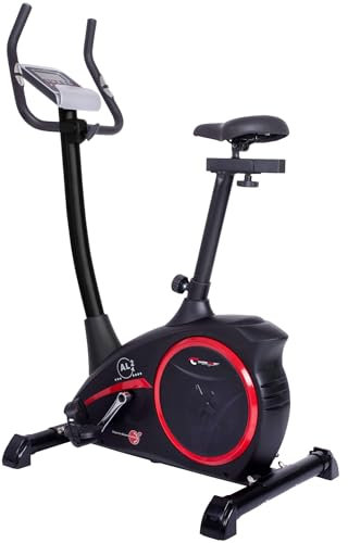 Christopeit Sport Fahrrad-Heimtrainer AL 2 Black Edition - 24-Stufig, 9kg Magnet-Bremssystem, LCD-Display, bis 150kg