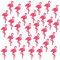 Oblique Unique® 30x Flamingo Wand Sticker Wandaufkleber Wandtattoo Wanddeko für Kinderzimmer Schlafzimmer Sommer Tropical - Farbe wählbar (Pink)