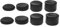 OcioDual 8 Tapones para Pulgares Compatible con Joystick Analógico Mando PS5/PS4/Slim/PRO Negra Protectores de Silicona Goma L3 R3