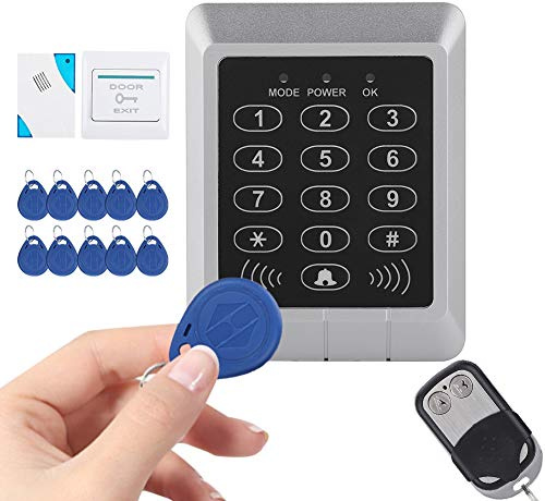 Door Access Control System, Electric Magnetic Door Lock Access Control Card Password Door Home Security System Kit with Access Keypad/180kg Magnetic Lock/Dingdong Doorbell/Remote Control