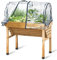 VegTrug Hochbeet ideal für Kinder WallHugger H:96 cm B:77 cm T:46 cm mit Abdeckhaube FSC 100% zertifiziertes Holz Natur