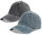 LANGZHEN Unisex Plain Gewaschene Baumwolle und Denim Baseball Cap Verstellbare Papa Hut mit Grau mit One Size