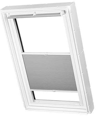 Ventanara® Dachfenster Waben Plissee ohne Bohren passend für Velux Fenster Plisseerollo Faltrollo verspannt Klebemontage (PK08, Grau Tageslicht)