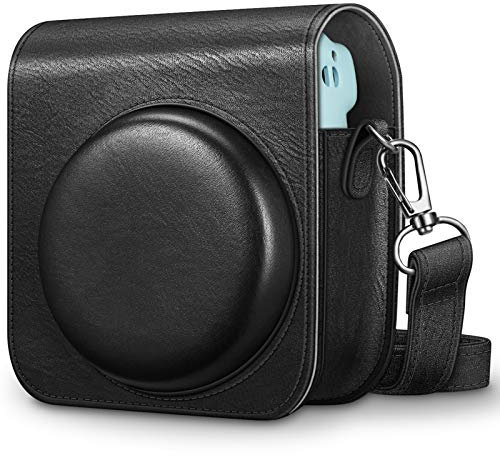 Fintie Tasche für Fujifilm Instax Mini 11 Sofortbildkamera - Premium Kunstleder Schutzhülle Reise Kameratasche Hülle Abdeckung mit abnehmbaren Riemen, Schwarz