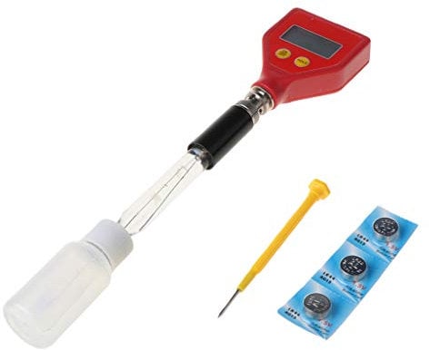 SUCHUANGUANG PH-98108 Misuratore di PH Elettrodo in Vetro affilato per Acqua Cibo Formaggio Latte Misuratore di PH del Suolo Misuratore di PH