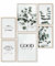 Heimlich® Premium Poster Set OHNE Bilderrahmen | 2 x DIN A3 & 4 x DIN A4 - ca. 30x42 & 21x30 | Stilvolle Poster Collagen mit passenden Bilder als Wanddeko » Grün Blatt Eucalyptus «