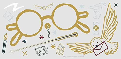 RoomMates RMK4955GM Sticker mural géant Motif lunettes Harry Potter