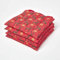 Homescapes 4er Set Weihnachts-Stuhlkissen 40x40 cm Rentier rot – Sitzkissen Weihnachten mit Baumwollbezug, Sitzpolster für Esszimmerstühle, waschbar & Oeko-TEX-Zertifiziert