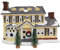 MagiDeal Weihnachten Schneedorf Ornamente LED Skulptur Dekor Weihnachten Handgemalte Geschenke Cottage Ferienhaus Puppenhaus für Heimtisch Patio Festival - 25x14,5x16cm