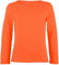 LUXE DIVA Girls Boy Kids Plain Basic Long Sleeve Round Neck T-Shirt Stretch School Tee Top 2-13 Years Neon Orange