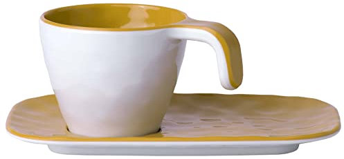 Marine Business Espressotasse mit Unterteller - Mustard - Summer Edition einzeln