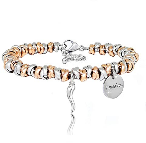 SAGA GIOIELLI® Damen-Armband I need to...Collections Schutz, Glück, Gute Auspici, Liebe, 17.5 cm, Metall