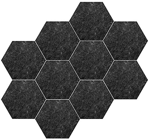 10 Stück Sechseckig Filztafel Mit Stecknadeln, 15x13cm - Pinnwand Kork Selbstklebend, Korkwand, Kinderzimmer, Küche, Filz