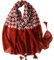 FAIRYGATE Tücher Damen Luxus Elegant Frauen Rot Schal mit Seidefeeling Viskose Superweich Blumen Tuch Schals 99005