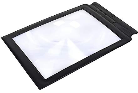 Full-Page Lupe zum Lesen, 3X A4 Große und Leichte Lupe Handgehalten Großer Sichtbereich Lesehilfe Linsenlupe für Senioren mit Eingeschränkter Sehkraft und Personen mit Sehschwäche