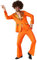 Suitmeister Herren Disco Kostüm - Perfekt für Disco Partys - 70er Jahre Retro Outfit - Inklusive Blazer, Hose und Krawatte - Orange