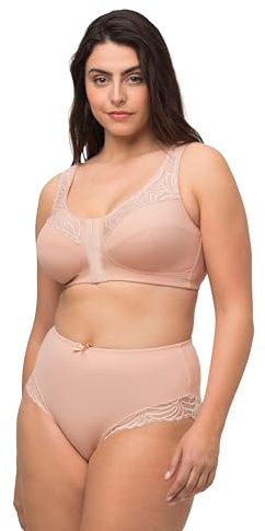 Ulla Popken, Damen, große Größen, Entlastungs-BH Kelly, ohne Bügel, Vorderverschluss, C -D