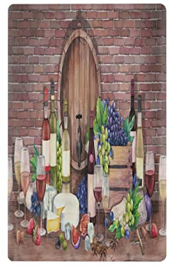 Aquarell-Flasche, Glas, Rotwein, dekoriert, unbenutzt, Lichtschalter-Abdeckung, dekorative Wandplatte für Zuhause, 11,5 x 7 cm