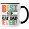 Trendation - Geschenk für besten Katzenvater: Best Cat Dad Ever Tasse Vatertag (Schwarz)
