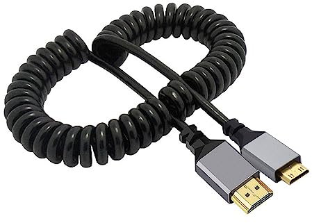 cablecc 4K 60hz Mini HDMI 1.4 maschio a maschio HDMI Stretch cavo a spirale connettore dritto per monitor HDTV Computer portatile