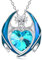 YAFEINI Drachen Halskette Geschenke für Damen Mädchen Sterling Silber Kristall Drachen Anhänger Halskette Schmuck Weihnachten Geburtstag Geschenke (12-Dezember)