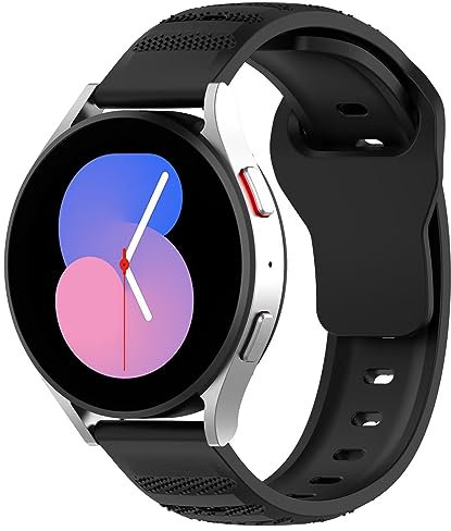 FTRONGRT 22mm Uhrenarmband Kompatibel mit Fossil Hybrid SmartWatch HR, Weiches Silikonarmband, Ersatzarmband für Fossil Hybrid SmartWatch HR- (Schwarz)