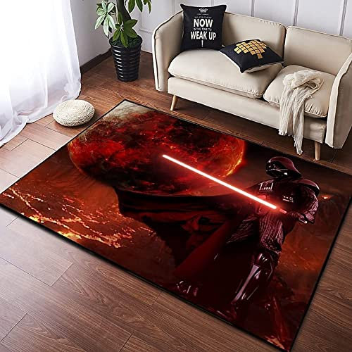 Teppich 3D Star Wars Muster Wohnzimmer Schlafzimmer Dekor Teppich Weicher Flanell Kinderzimmer Teppich Küche Flur Esszimmer .,B,60 * 90cm