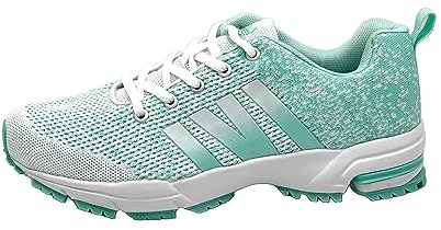 Ablovo® Herren Damen Sportschuhe Turnschuhe Laufschuhe Sneaker Hallenschuhe (Weiß-Mintgrün, EU Schuhgrößensystem, Erwachsene, Herren, Numerisch, M, 36)