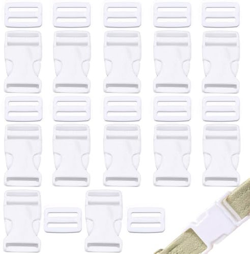 Lowats Boucles de Libération en Plastique 12 Pièces - Clips Réglables à Dégagement Rapide 25mm pour Sangle
