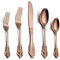 EndyAk Ensemble de couverts couleur cuivre 20 pièces pour 4 personnes, collection de salle à manger élégante, vaisselle luxueuse lavable au lave-vaisselle