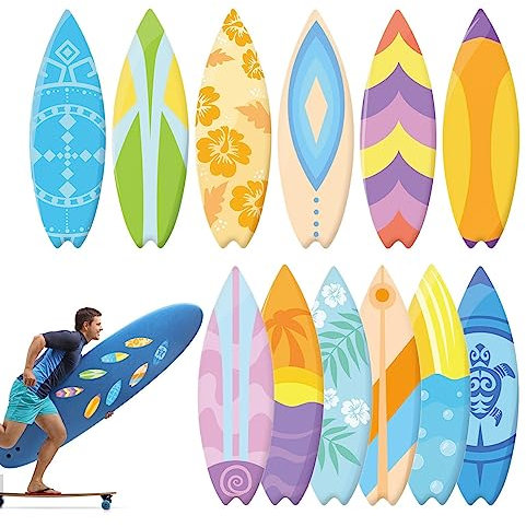 Aizuoni Surfbrett-Aufkleber - Surfbrett-Strandaufkleber für den Sommer - Bunte Surfbrett-Strandaufkleber, Surfbrett-Partygeschenke, für Wand, Fenster, Stoßstange