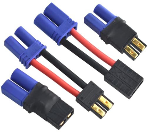 Loufy RC LiPo-Stecker-Adapter, Kompatibel mit für/Lipo-Stecker auf EC5-Stecker/Buchse Am ESC-Ladegerät.