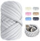 Dicke Wolle zum Handstricken - 500g Länge ca 25m Chunky Yarn Wolle zum Armstricken DIY XXL Dick Wolle Weiches Flauschige Strickgarn Dickes Garn Dicke Wolle zum Häkeln für Decke, Tasche, Kissen