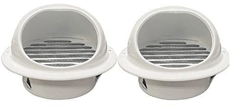 WYIPENGF Stainless Steel Air Outlet Round Louver Grille Cover, Ventilation Outlet, Vent Hood, for Exterior Wall Exhaust, Range Hood Exhaust and Other Decorations Chimney