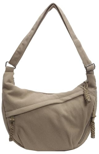 TIAASTAP Halbmond Umhängetasche Nylon Groß Halfmoon Crossbody Bag Women Slouchy Hobo Bauchtasche Crossbag Damen-Schultertaschen mit verstellbarer Schultergurt