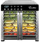 Excalibur Electric Food Dehydrator 8-Tray 7.2 Sq Ft Drying Space with Adjustable Temperature Control Stainless Steel Construction and Glass French Doors, 700-Watts, Stainless Steel