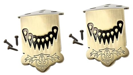 ifundom 2pcs Metal Mandolin Tailpiece Traditional Tailpiece Parts Mandolin String Accessory String