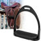 Steigbügel, Englischer Sattel, Reitsteigbügel, Sicherheitssteigbügel, Aluminium, Englischer Reitschutzsattel für Erwachsene, (Black)